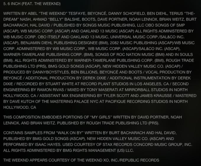 Check Out the Production Credits for Beyoncé‘s ‘LEMONADE’ Complex